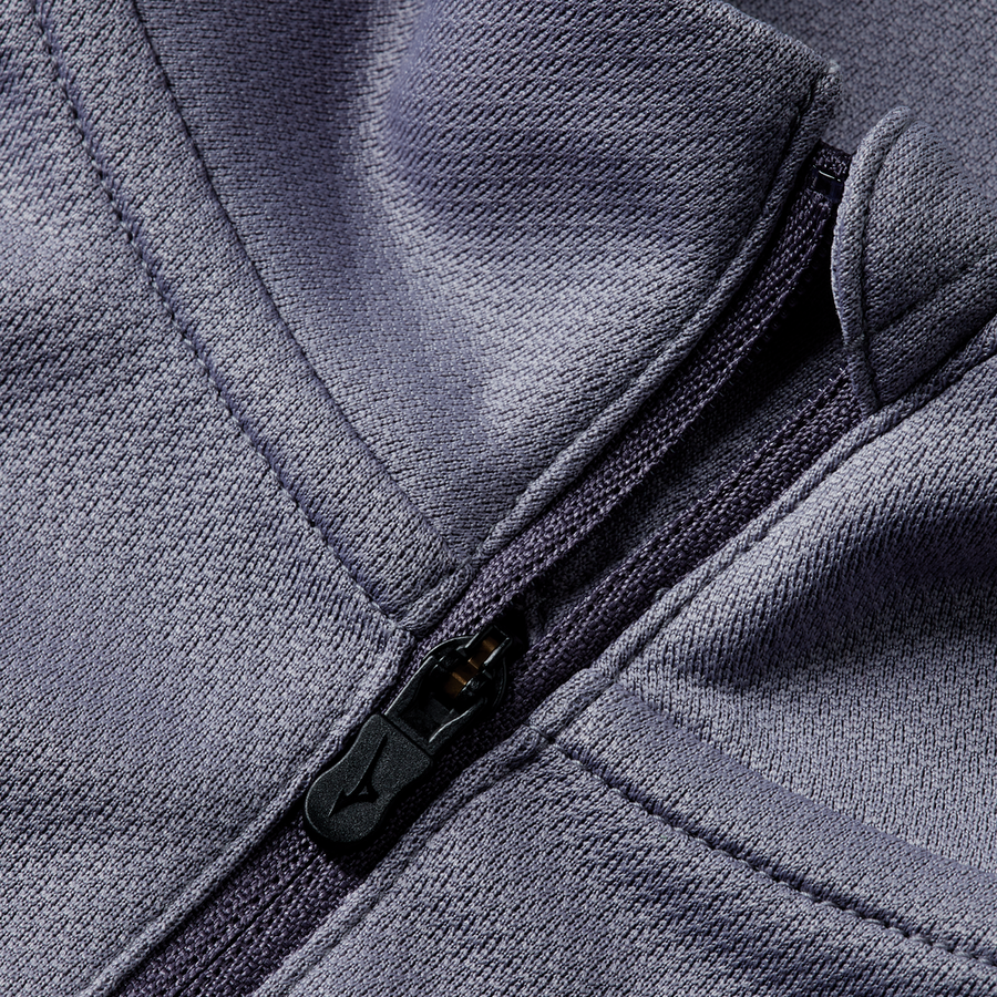 Mizuno Tech Thermal Charge Half Zip Long Sleeve Tee Quicksilver